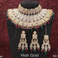 Designer Beautiful High Gold Polish Party Wedding wear Kundan Jewellery Heavy Choker Necklace Set.