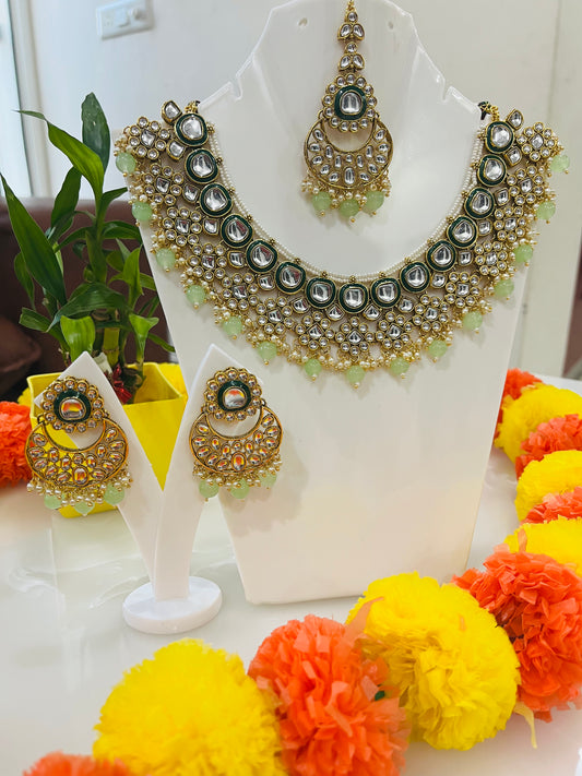 Beautiful Kundan designer AD necklace set