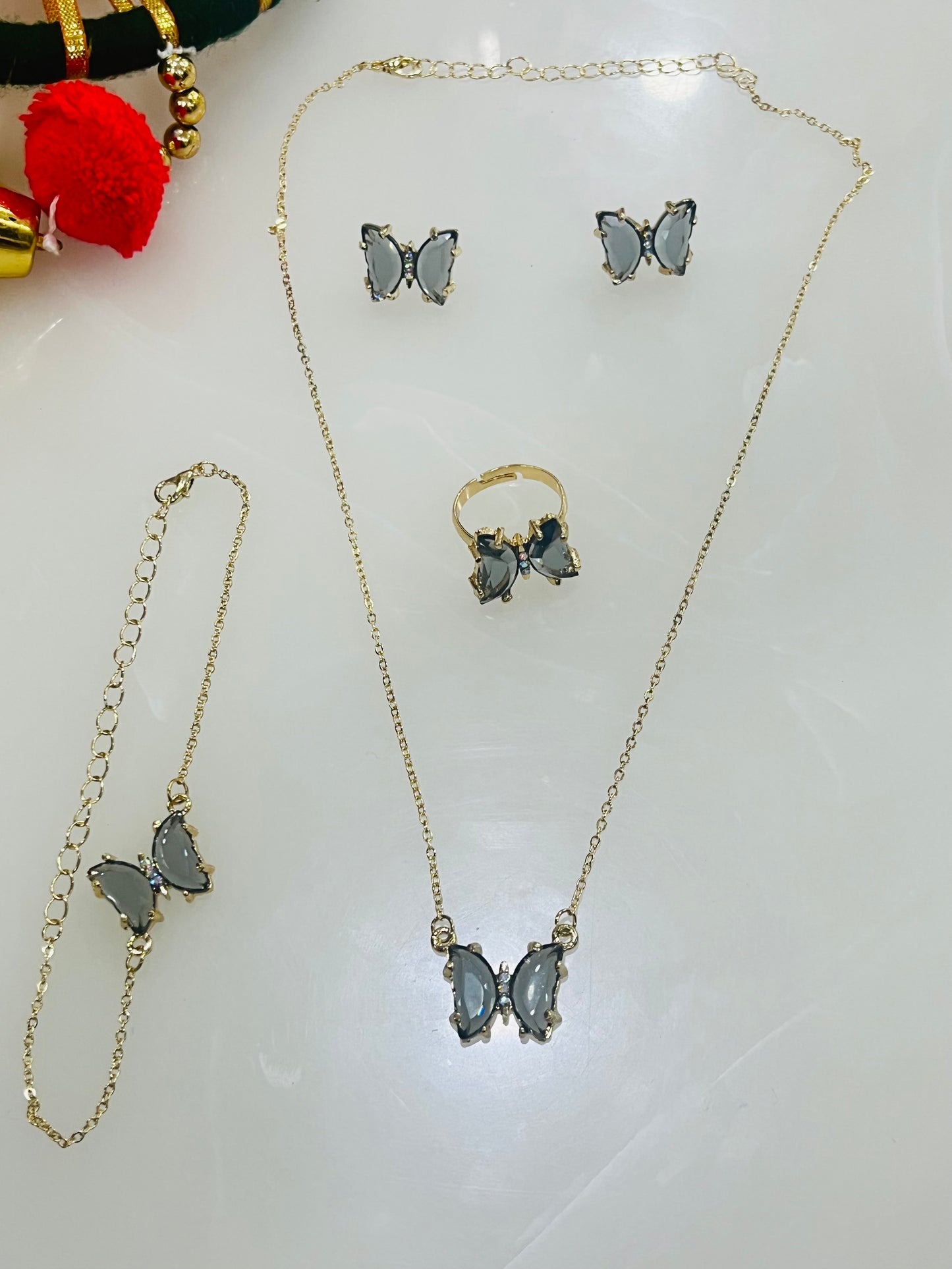 Beautiful Butterfly Chain Combo Set