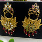 Ruby Gold Polish Mirror Earrings