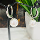 American Diamond White Rodium Pearl Earrings