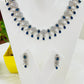 Premium American Diamond Blue Stone Necklace Set