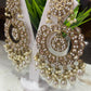 Antique Mehendi Polish Cluster Pearls Dangler Earrings