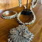 Peacock oxidized long necklace combo set