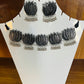 Lotus oxidized necklace set